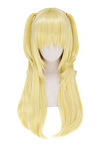 Halloween Party Wear Golden Wig with Two Hair Ties