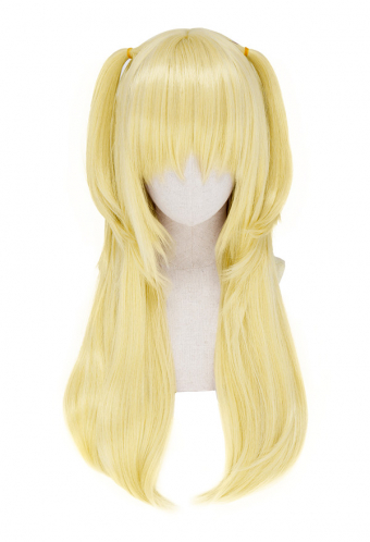 Halloween Party Wear Golden Wig with Two Hair Ties