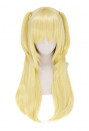 Halloween Party Wear Golden Wig with Two Hair Ties
