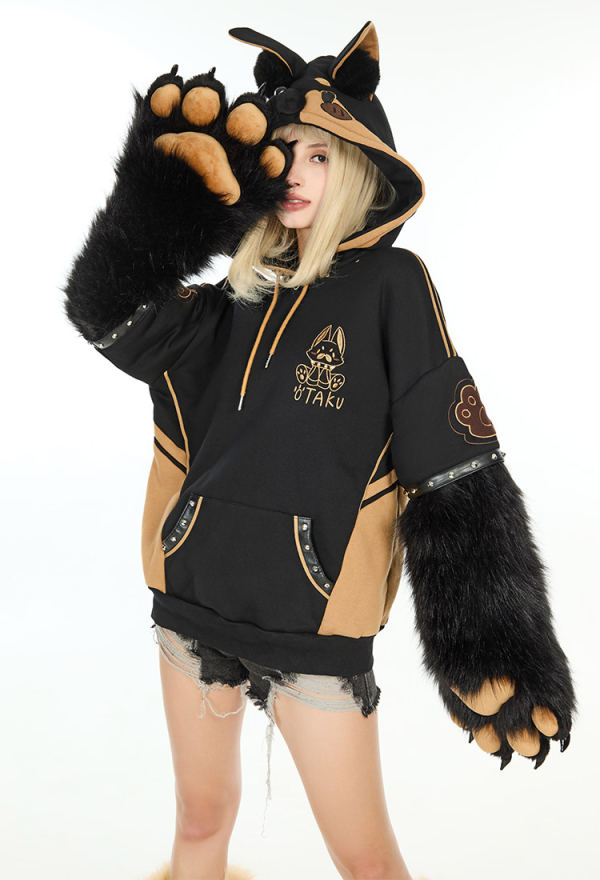 German Shepherd Black Paw Hoodie Daily Wear German Shepherd Black Paw Hoodie Daily Wear