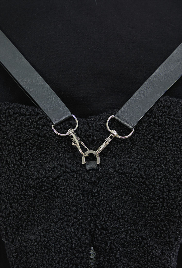 French Bulldog Hoodie Black and Gray Furry Paw Hoodie Daily Wear