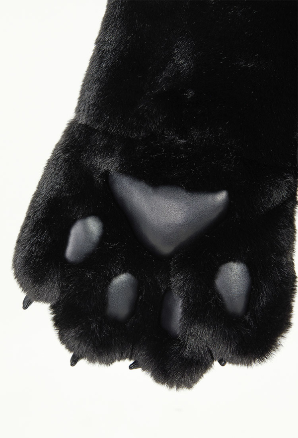 French Bulldog Hoodie Black and Gray Furry Paw Hoodie Daily Wear