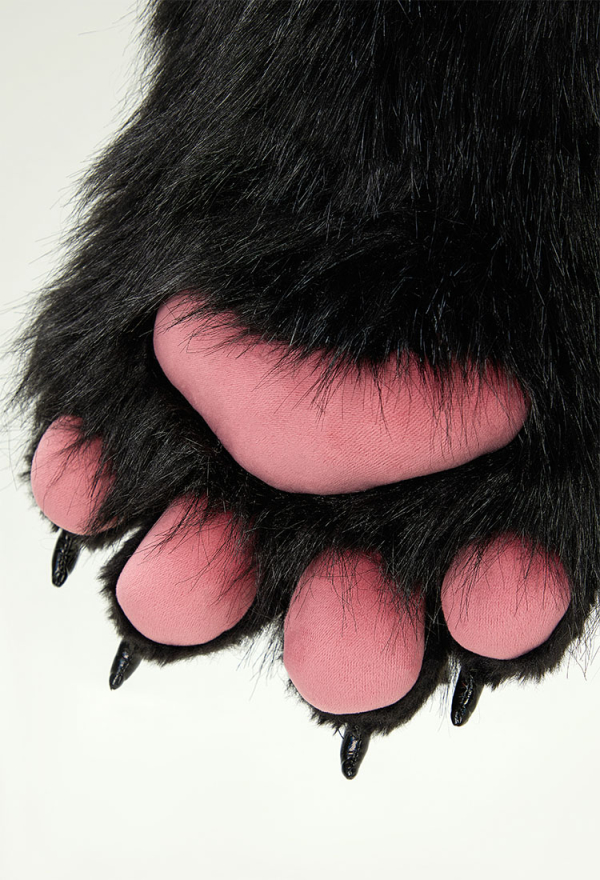 Demon Sheep Hoodie Black Plush Paw Hoodie Daily Wear Demon Sheep Hoodie Black Plush Paw Hoodie Daily Wear