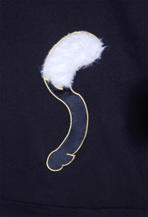 Cute but Sharp Cat Hoodie Black and White Furry Paw Hoodie Daily Wear Cute but Sharp Cat Hoodie Black and White Furry Paw Hoodie Daily Wear