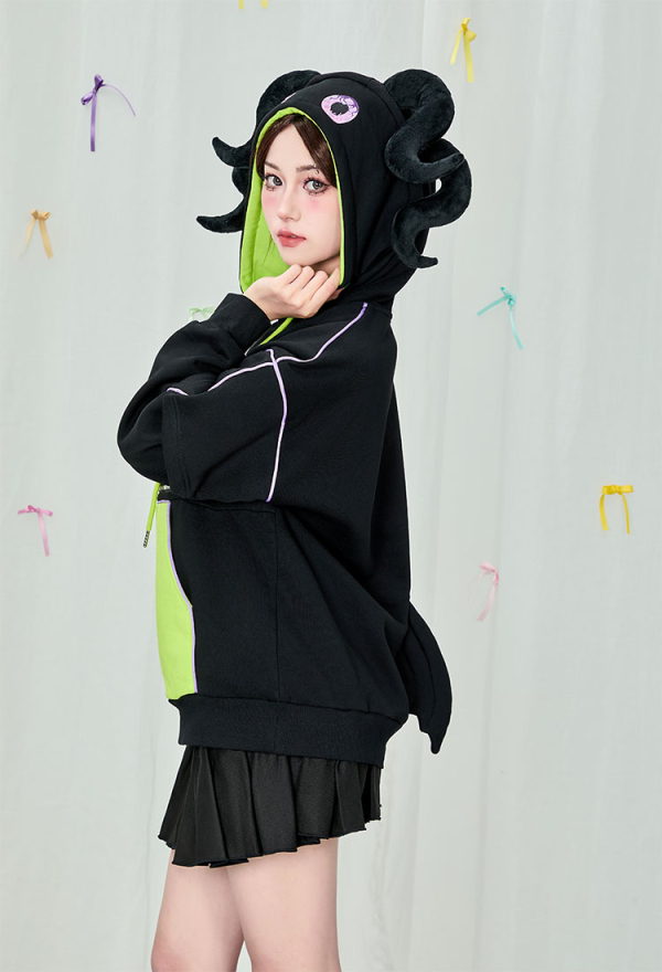 Cthulhu Kitten Design Furry Paw Hoodie Octopus Foot Hooded Sweatshirt Cthulhu Kitten Design Furry Paw Hoodie Octopus Foot Hooded Sweatshirt