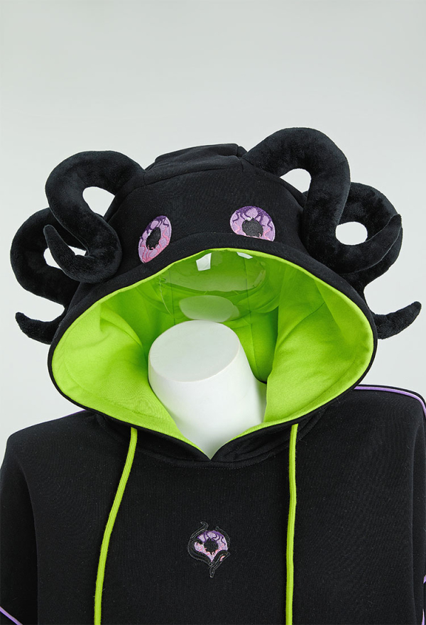 Cthulhu Kitten Design Furry Paw Hoodie Octopus Foot Hooded Sweatshirt Cthulhu Kitten Design Furry Paw Hoodie Octopus Foot Hooded Sweatshirt