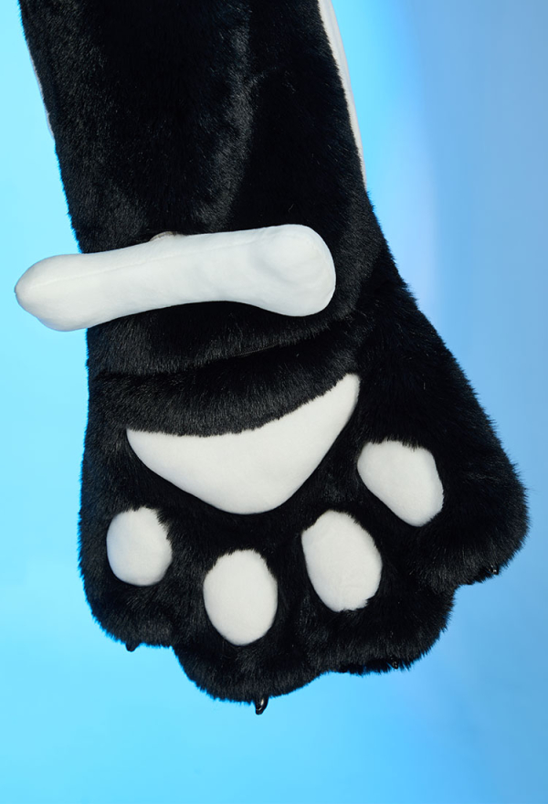 Skeleton Bear Hoodie Black and White Furry Paw Hoodie Daily Wear Skeleton Bear Hoodie Black and White Furry Paw Hoodie Daily Wear
