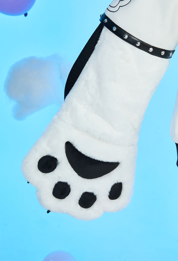 Skeleton Bear Hoodie Black and White Furry Paw Hoodie Daily Wear Skeleton Bear Hoodie Black and White Furry Paw Hoodie Daily Wear