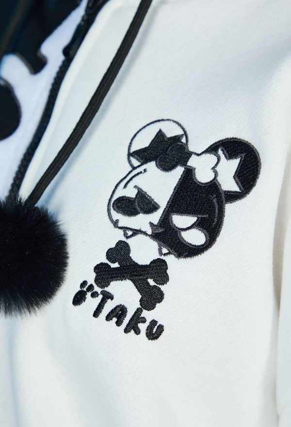 Skeleton Bear Hoodie Black and White Furry Paw Hoodie Daily Wear Skeleton Bear Hoodie Black and White Furry Paw Hoodie Daily Wear
