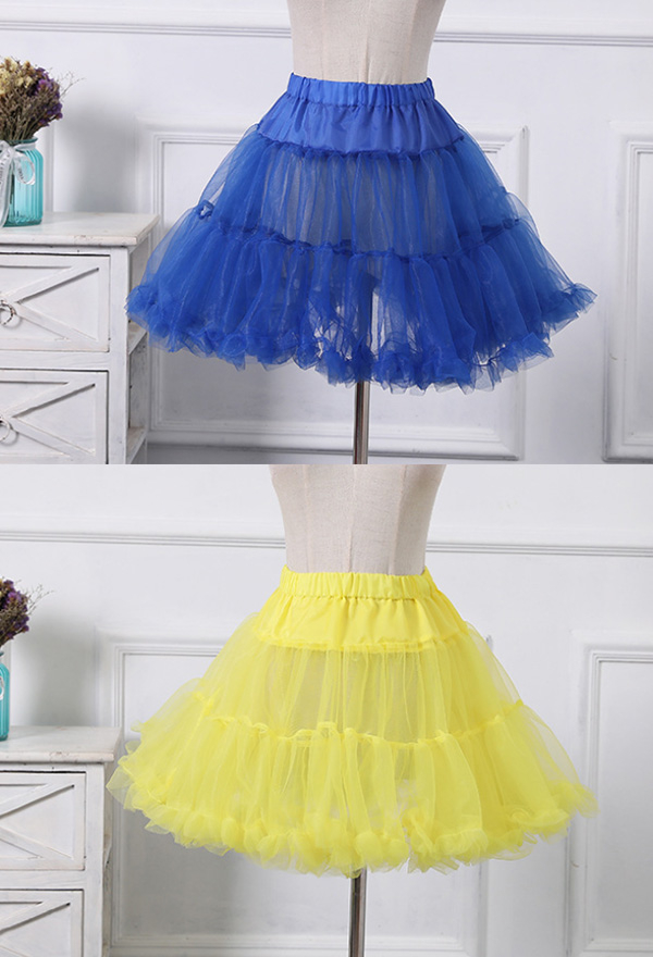 Women Petticoat Lolita Short Skirts Tutu Crinoline Underskirt