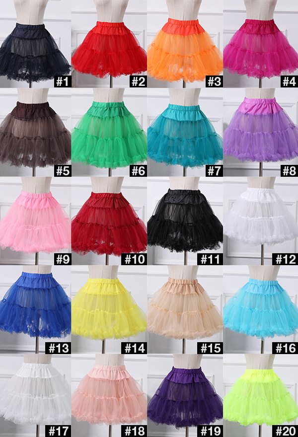 Women Petticoat Lolita Short Skirts Tutu Crinoline Underskirt