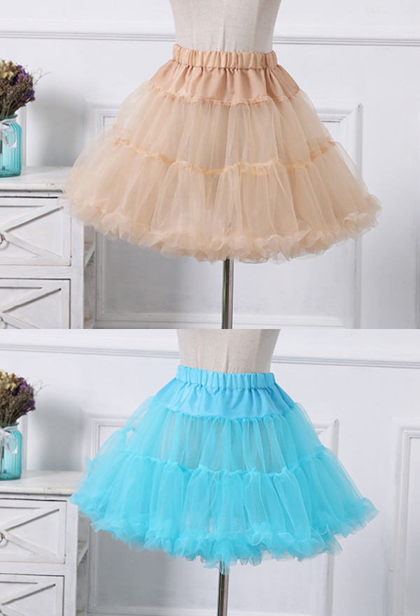 Women Petticoat Lolita Short Skirts Tutu Crinoline Underskirt