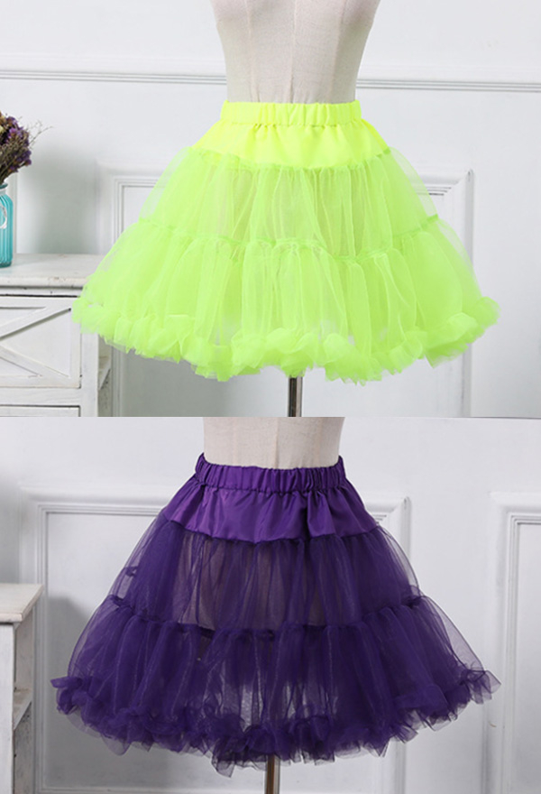 Women Petticoat Lolita Short Skirts Tutu Crinoline Underskirt