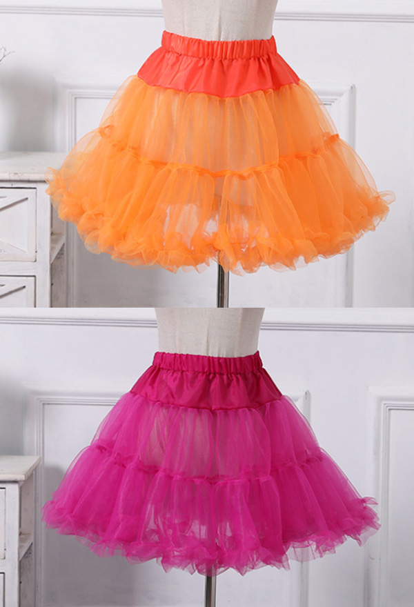 Women Petticoat Lolita Short Skirts Tutu Crinoline Underskirt