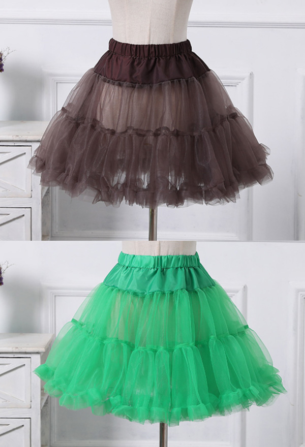 Women Petticoat Lolita Short Skirts Tutu Crinoline Underskirt