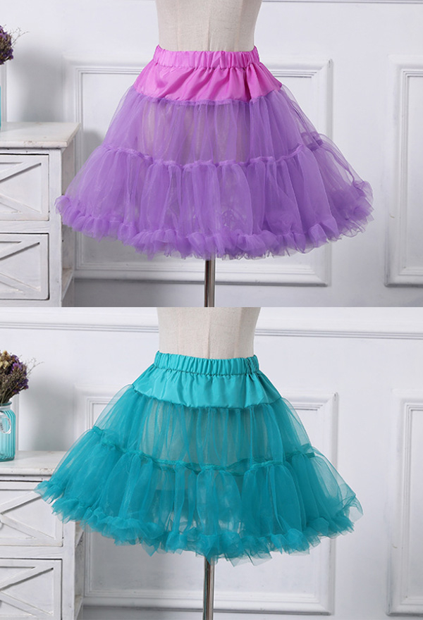 Women Petticoat Lolita Short Skirts Tutu Crinoline Underskirt