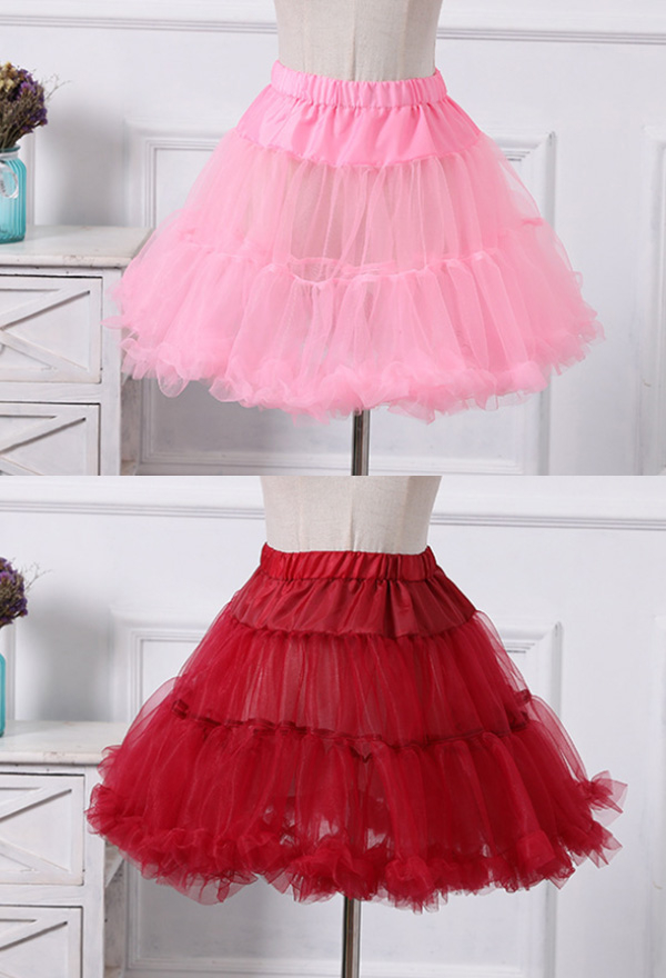 Women Petticoat Lolita Short Skirts Tutu Crinoline Underskirt
