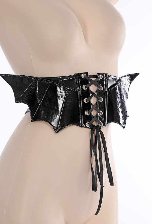 AFTER DUSK Gothic Dark Bat Style Corset Black Bat Wings Style Lace-up Corset AFTER DUSK Gothic Dark Bat Style Corset Black Bat Wings Style Lace-up Corset