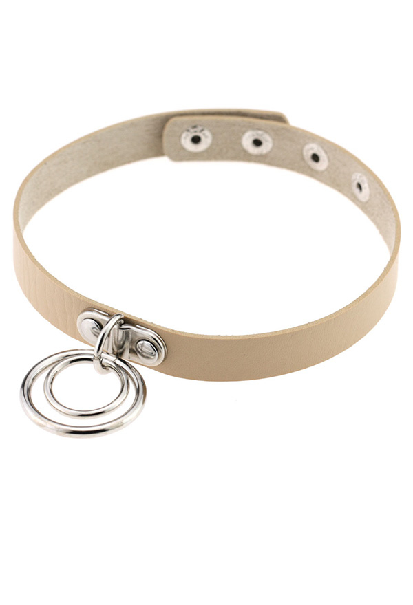 Gothic O Shape Choker Punk Style Ring Necklace
