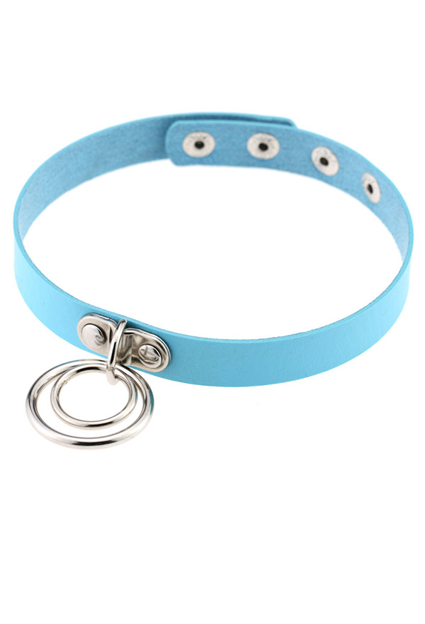 Gothic O Shape Choker Punk Style Ring Necklace