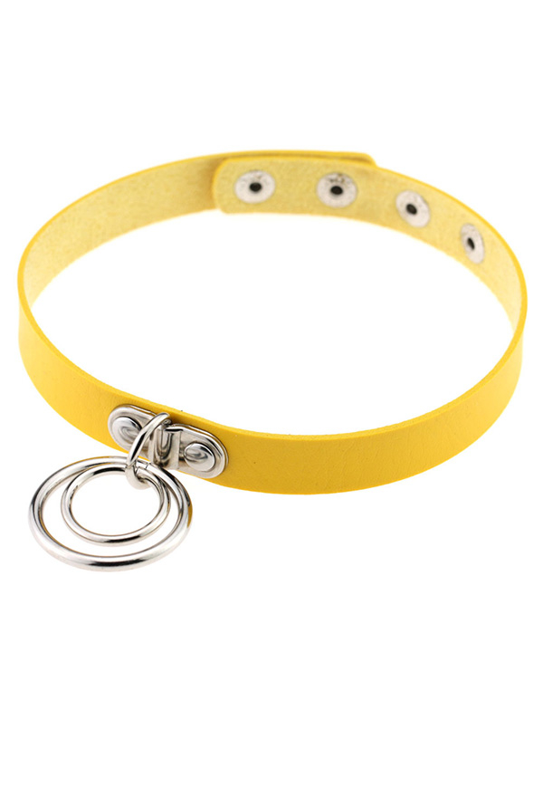 Gothic O Shape Choker Punk Style Ring Necklace