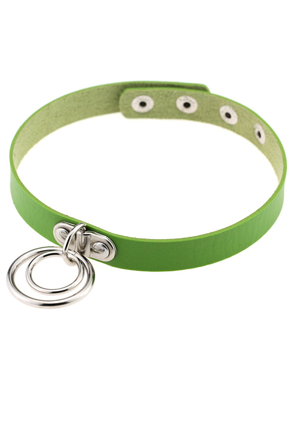 Gothic O Shape Choker Punk Style Ring Necklace