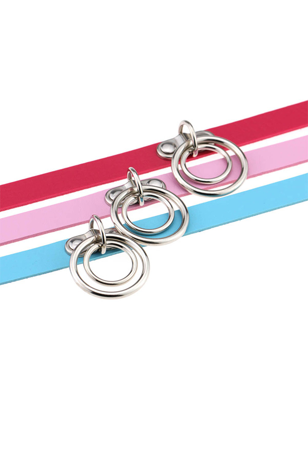 Gothic O Shape Choker Punk Style Ring Necklace