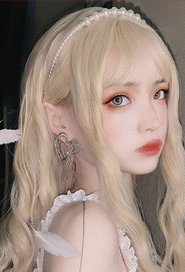 Gothic Punk Double Heart Hollow Earring Silver Metal Chain Pendant Piercing Earrings