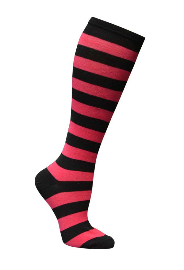 E-girl Fashion Stripe Knee High Socks School Style Polyester Stockings Leg Warmer