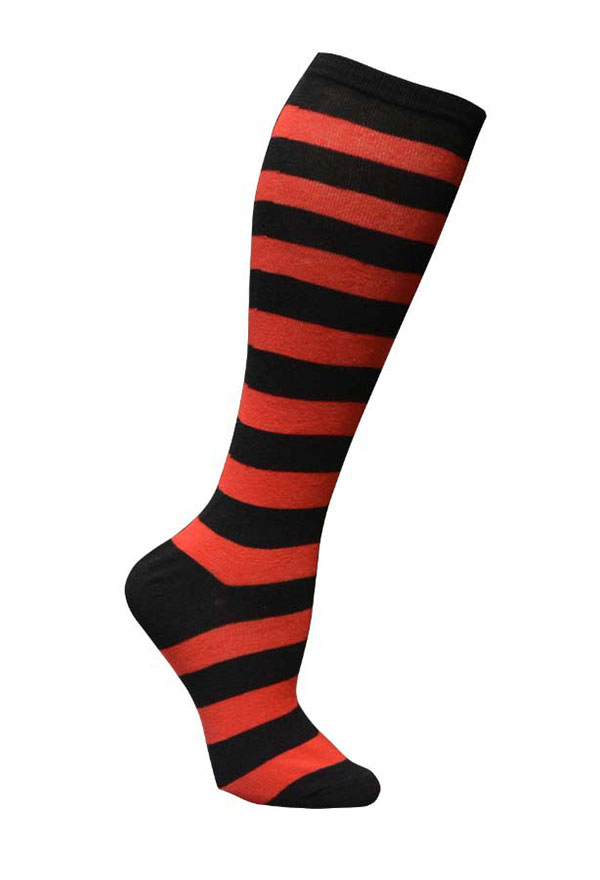 E-girl Fashion Stripe Knee High Socks School Style Polyester Stockings Leg Warmer