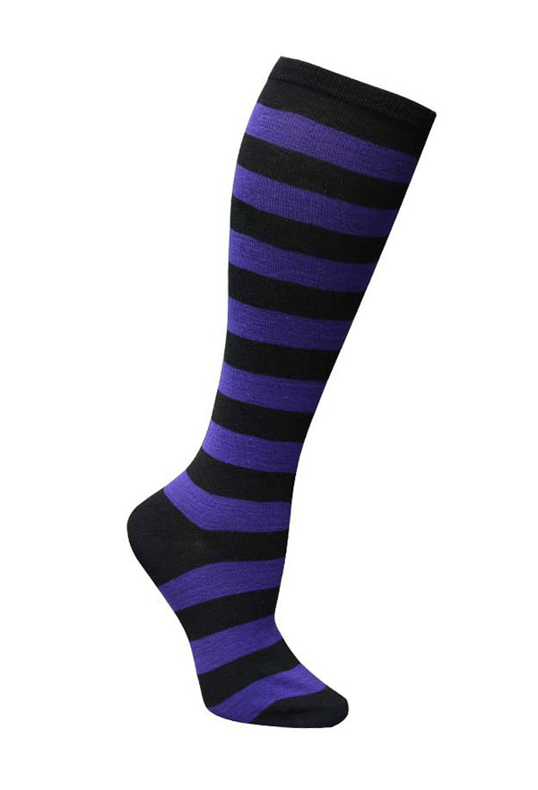 E-girl Fashion Stripe Knee High Socks School Style Polyester Stockings Leg Warmer
