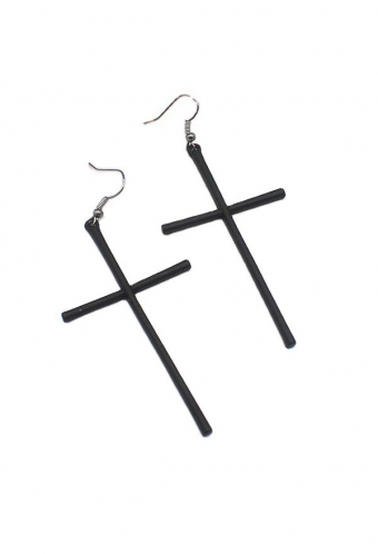 Woman Fashion Jewelry Gothic Casual All-match Drop Earring Alloy Earring Cross Dangle Drop Earrings