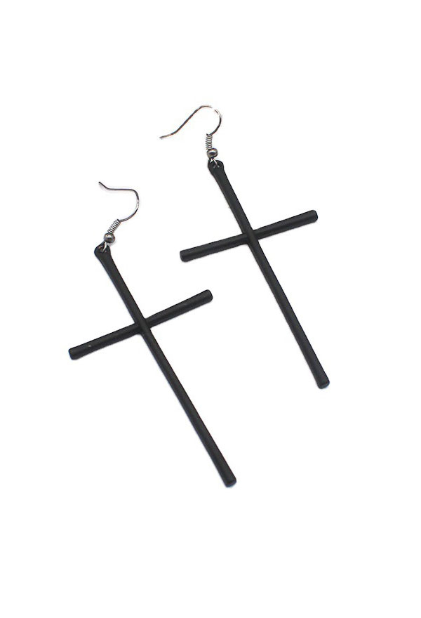 Woman Fashion Jewelry Gothic Casual All-match Drop Earring Alloy Earring Cross Dangle Drop Earrings