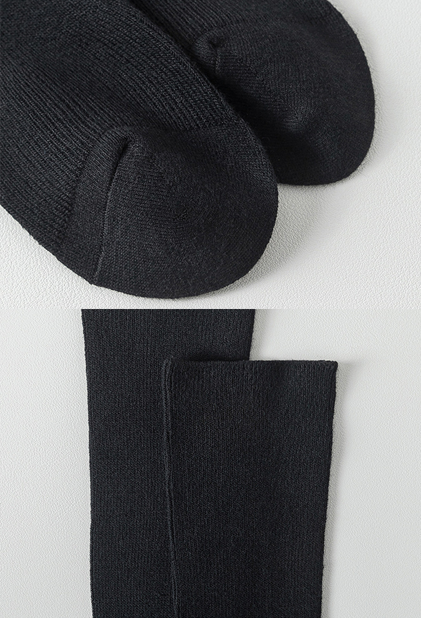 Gothic Black Calf Socks Fall and Winter JK Elastic Mid-calf Socks