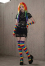 Rainbow Striped Thigh High Socks Pride Festival Colorful Over the Knee Socks Tube Stockings
