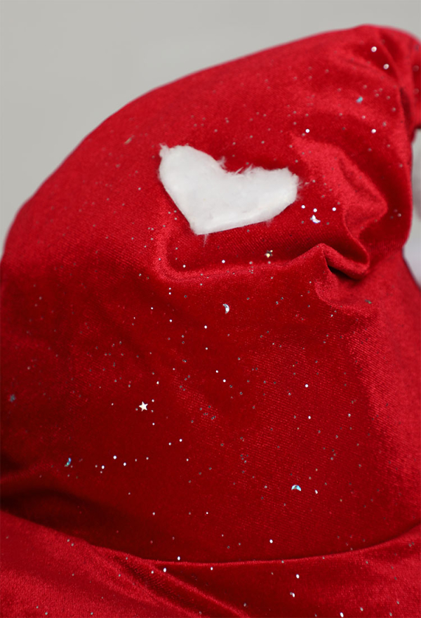 Meowcos.com Cute Red Mushroom Hat With Heart Print