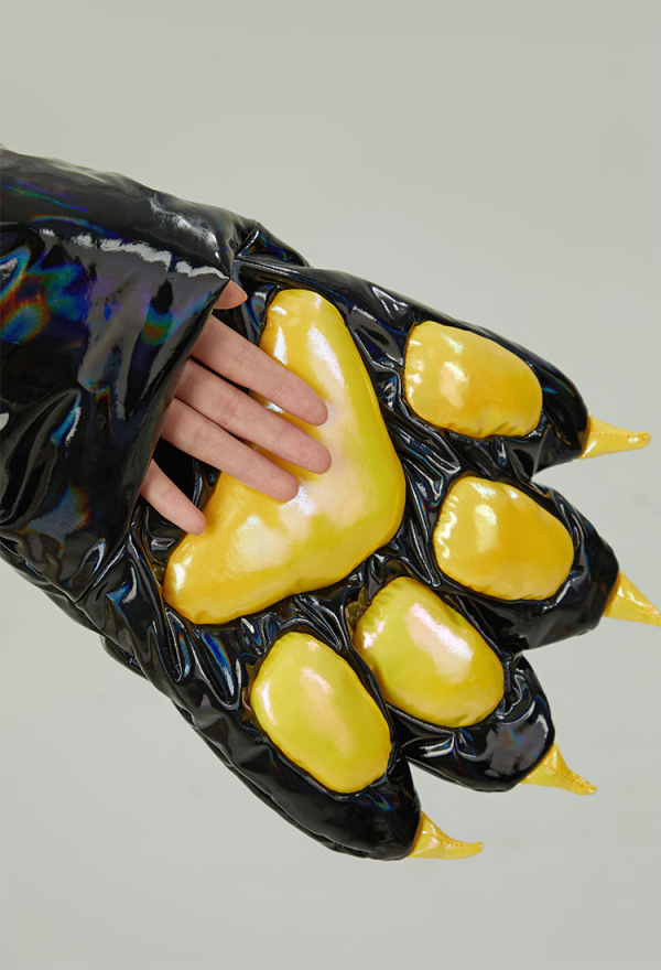 Shiny PU Leather Paw Gloves Cosplay Accessory Three-Dimensional Large Cat Paw Shiny PU Leather Paw Gloves Cosplay Accessory Three-Dimensional Large Cat Paw