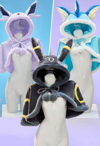 Cute Monster Plush Cloak Hooded Fluffy Cape