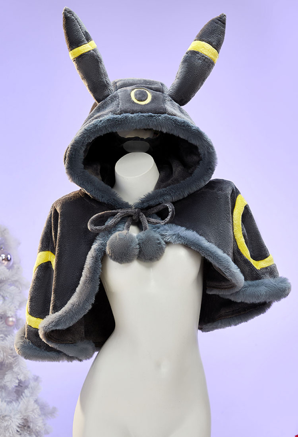 Cute Monster Plush Cloak Hooded Fluffy Cape