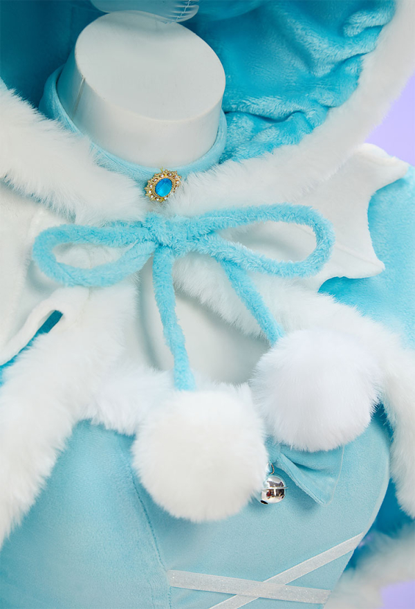 Cute Monster Plush Cloak Hooded Fluffy Cape