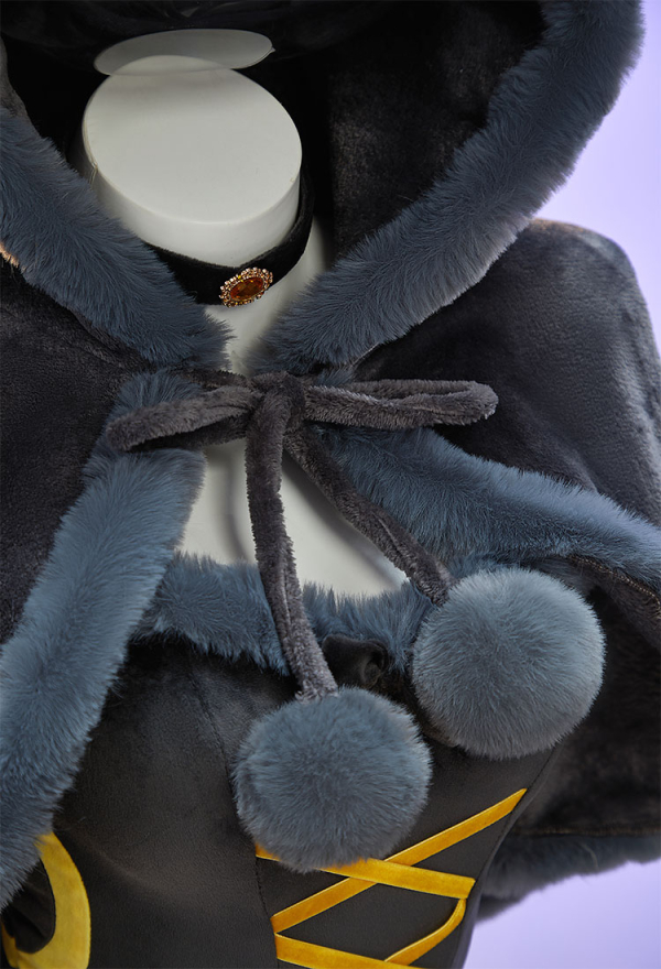 Cute Monster Plush Cloak Hooded Fluffy Cape