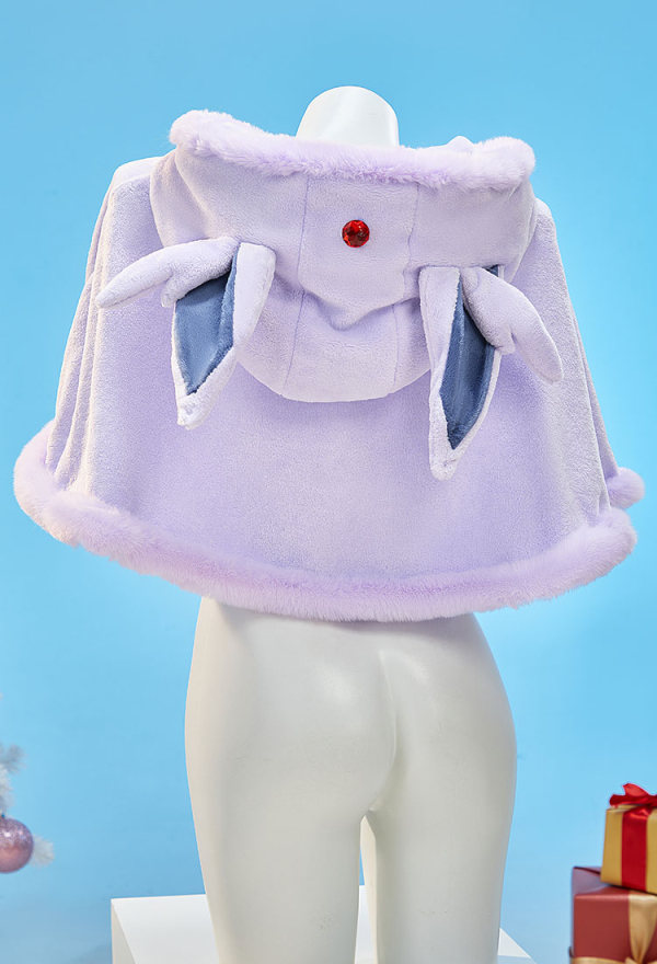 Cute Monster Plush Cloak Hooded Fluffy Cape