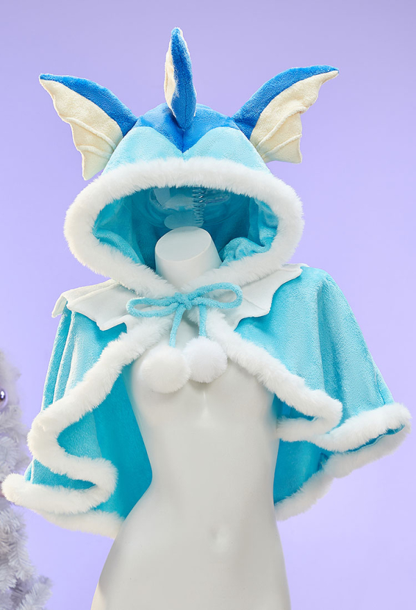 Cute Monster Plush Cloak Hooded Fluffy Cape
