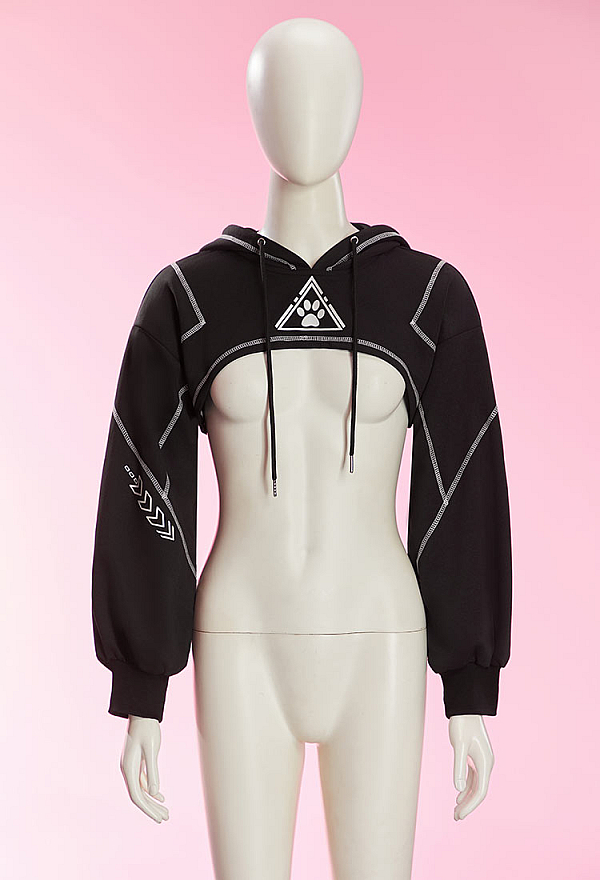 Cyber Style Yoga Jacket Long-sleeved Hooded Bolero Jacket