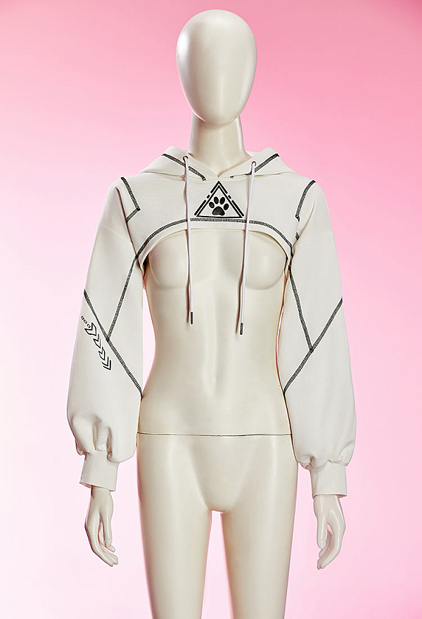 Cyber Style Yoga Jacket Long-sleeved Hooded Bolero Jacket