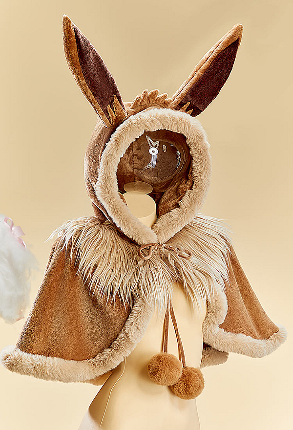 Cute Monster Plush Cloak Hooded Fluffy Cape