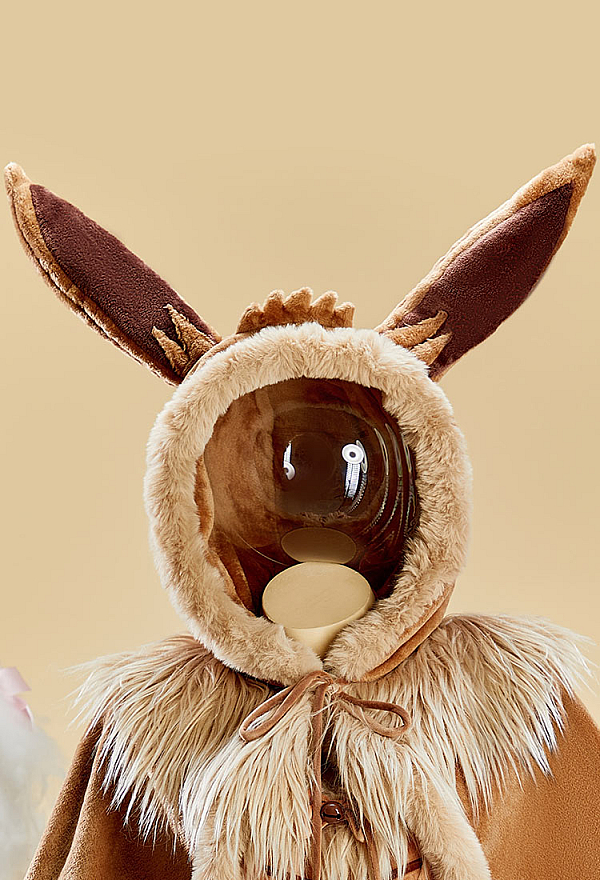 Cute Monster Plush Cloak Hooded Fluffy Cape