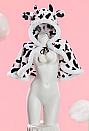 Sexy Cow-style Plush Cape Cute Cow-Print Cape with Hood
