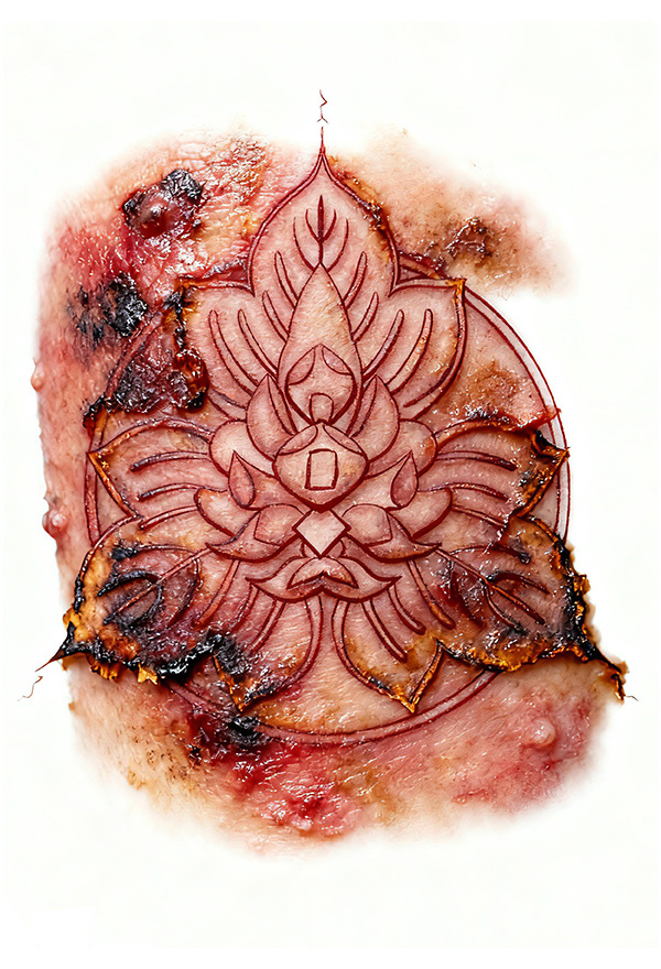 Silent Hill F Shimizu Hinako A4 Back Tattoo Sticker Family Crest Tattoo Sticker