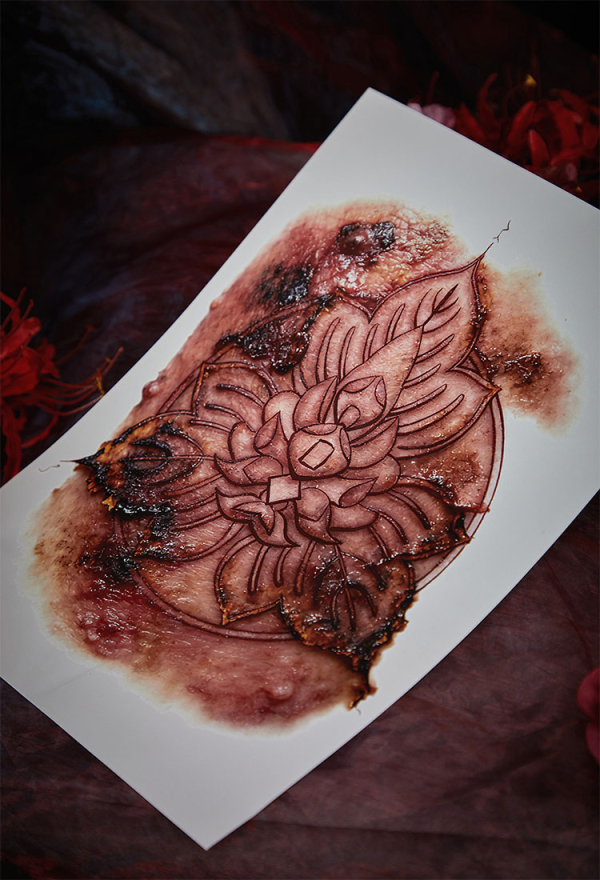 Silent Hill F Shimizu Hinako A4 Back Tattoo Sticker Family Crest Tattoo Sticker